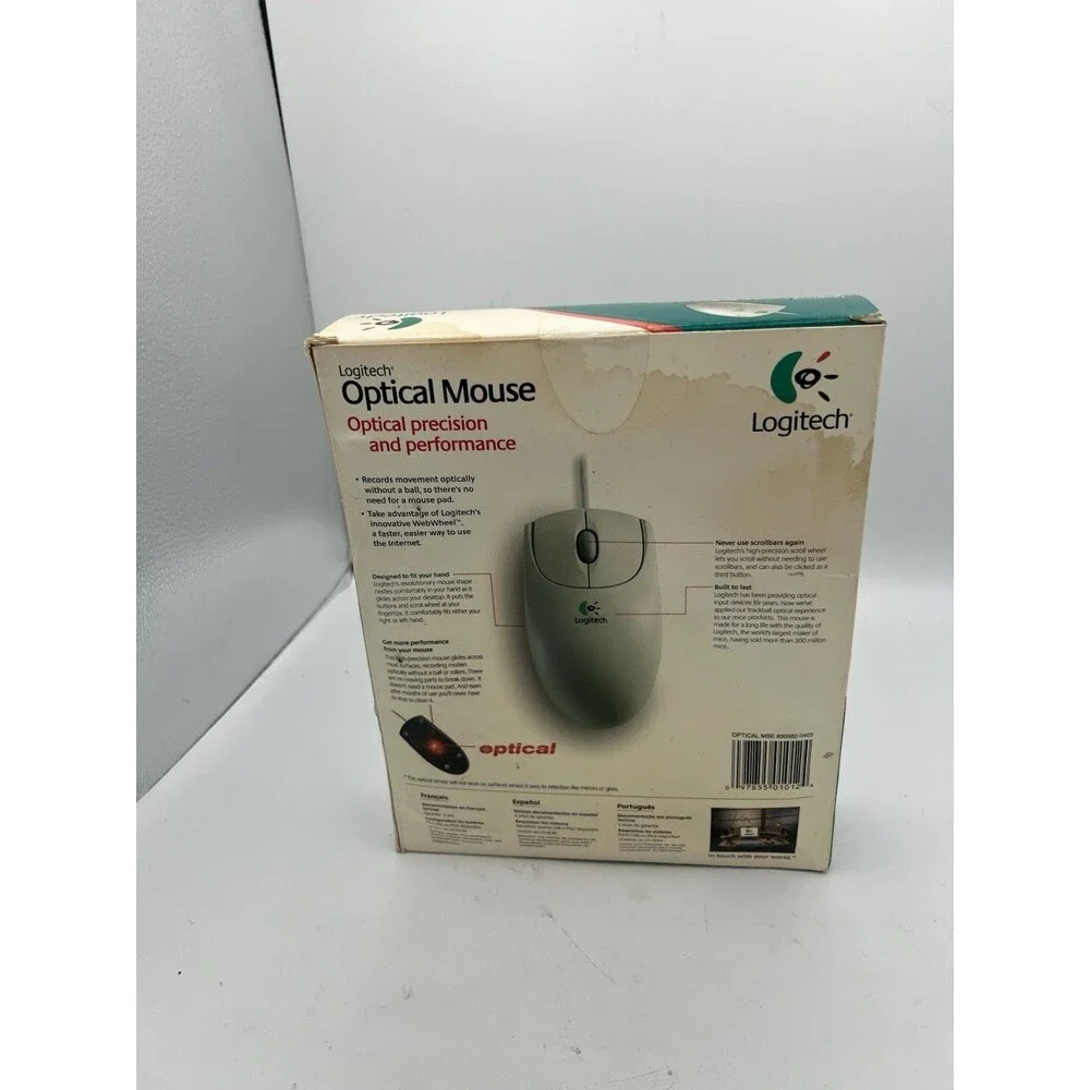 🐁Logitech Optical Corded Mouse 930582-0403 M-BJ58 USB to PS/2 PC Mac New in Box